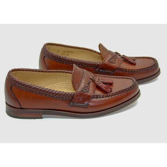 Allen Edmonds Maxfield Tassel Loafers 47716 Chili Cognac Brown Sz 11 C 99% USA - Picture 4 of 11